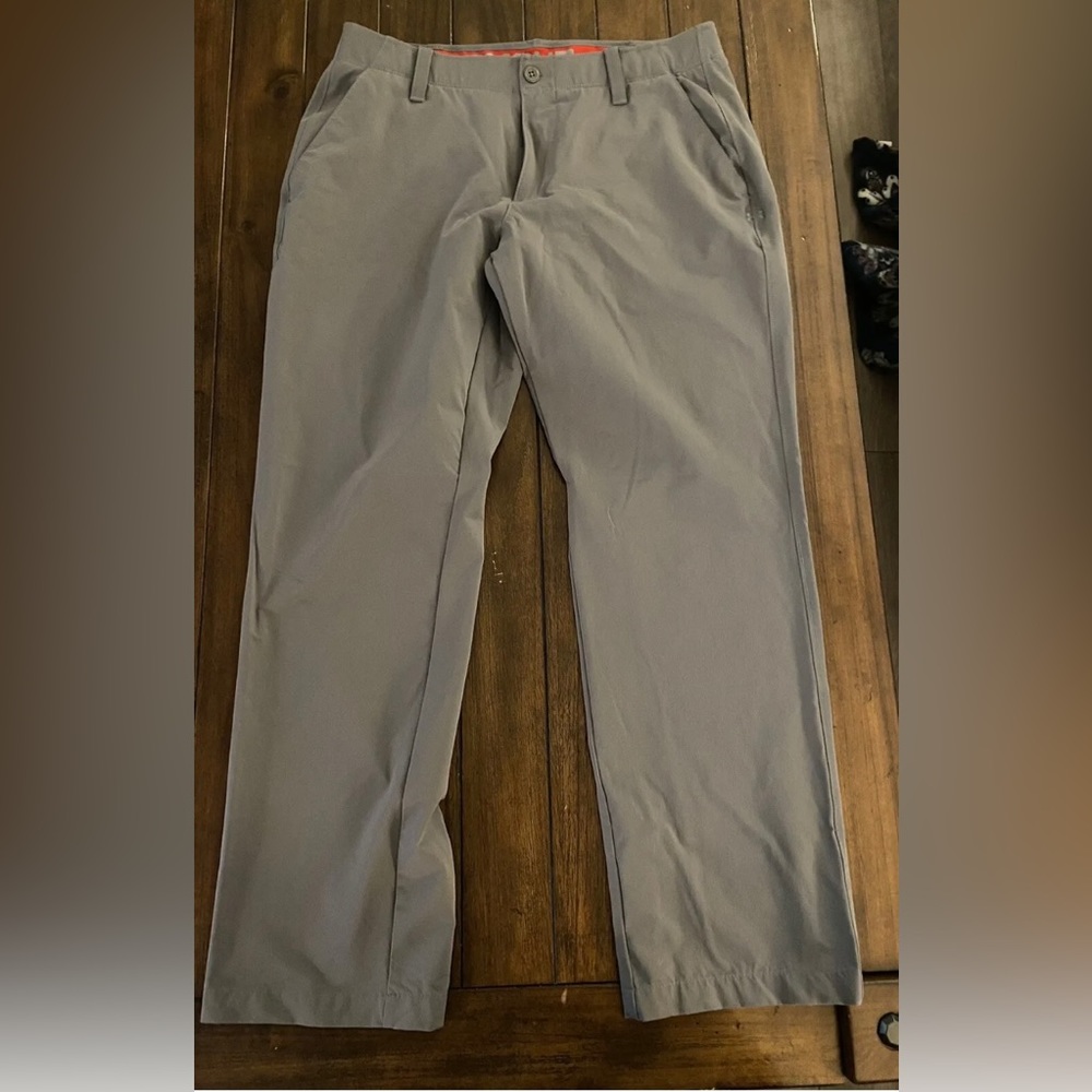 Under Armour 1289878 Match Play Golf Pants Grey Stretch 34x30 Flex Waistband